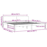 Giroletto in Legno Massello di Pino 200x200 cm