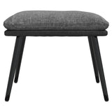 Poltrona Relax con Sgabello Grigio Chiaro Tessuto e Similpelle