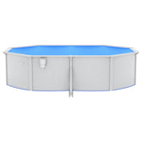 Piscina con Pompa Filtro a Sabbia e Scaletta 490x360x120 cm