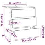 Credenze 3 pz Rovere Sonoma in Legno truciolato