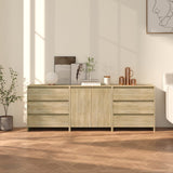 Credenze 3 pz Rovere Sonoma in Legno truciolato
