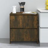Credenze 2 pz Rovere Fumo 70x41x75 cm in Legno truciolato