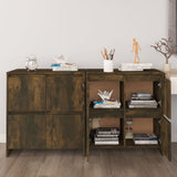 Credenze 2 pz Rovere Fumo 70x41x75 cm in Legno truciolato