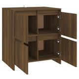 Credenze 2 pz Rovere Marrone 70x41x75 cm in Legno truciolato