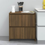 Credenze 2 pz Rovere Marrone 70x41x75 cm in Legno truciolato