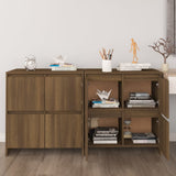 Credenze 2 pz Rovere Marrone 70x41x75 cm in Legno truciolato