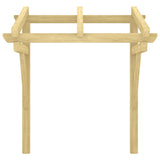 Pensilina per Porta 100x100x80 cm Pino Massello Impregnato