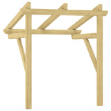 Pensilina per Porta 100x100x80 cm Pino Massello Impregnato