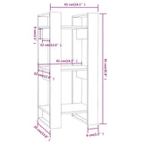Libreria/Divisorio 41x35x91 cm in Legno Massello di Pino