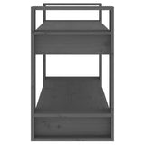 Libreria/Divisorio Grigio 80x35x56,5 cm Legno Massello di Pino