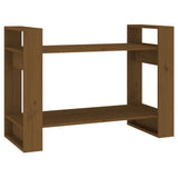 Libreria/Divisorio Ambrato 80x35x56,5 cm Legno Massello di Pino