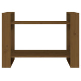 Libreria/Divisorio Ambrato 80x35x56,5 cm Legno Massello di Pino