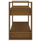 Libreria/Divisorio Ambrato 80x35x56,5 cm Legno Massello di Pino