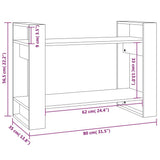 Libreria/Divisorio Ambrato 80x35x56,5 cm Legno Massello di Pino