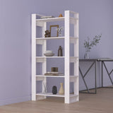 Libreria/Divisorio Bianco 80x35x160 cm Legno Massello