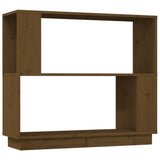 Libreria/Divisorio Ambrato 80x25x70 cm Legno Massello di Pino