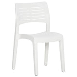 Sedie da Giardino 2 pz in Polipropilene Bianco