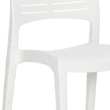 Sedie da Giardino 2 pz in Polipropilene Bianco