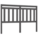 Testiera per Letto Grigia 126x4x100cm in Legno Massello di Pino
