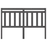 Testiera per Letto Grigia 126x4x100cm in Legno Massello di Pino