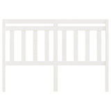 Testiera per Letto Bianca 140x4x100cm in Legno Massello di Pino