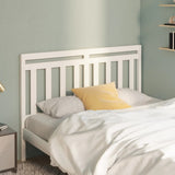 Testiera per Letto Bianca 140x4x100cm in Legno Massello di Pino