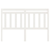 Testiera per Letto Bianca 146x4x100cm in Legno Massello di Pino