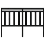 Testiera per Letto Nera 166x4x100 cm in Legno Massello di Pino