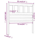 Testiera per Letto ambra 81x4x100 cm in Legno di Pino