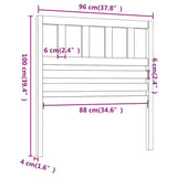 Testiera per Letto ambra 96x4x100 cm in Legno di Pino