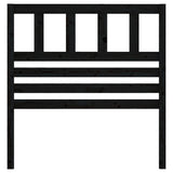 Testiera per Letto Nera 96x4x100 cm in Legno Massello di Pino