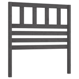 Testiera per Letto Grigia 106x4x100cm in Legno Massello di Pino