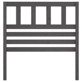 Testiera per Letto Grigia 106x4x100cm in Legno Massello di Pino