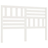 Testiera per Letto Bianca 126x4x100cm in Legno Massello di Pino