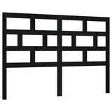 Testiera per Letto Nera 141x4x100 cm in Legno Massello di Pino
