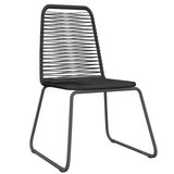Set da Pranzo da Giardino 5 pz Nero