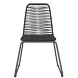 Set da Pranzo da Giardino 5 pz Nero