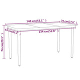Set da Pranzo da Giardino 5 pz Nero