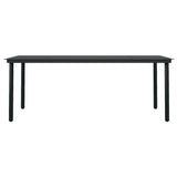 Set da Pranzo per Giardino 7 pz con Cuscini Nero