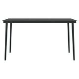 Set da Pranzo da Giardino 7 pz Nero