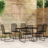 Set da Pranzo da Giardino 7 pz Nero