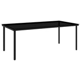Set Mobili da Pranzo da Giardino 7 pz Nero