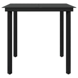 Set da Pranzo da Giardino 5 pz con Cuscini Grigio e Nero