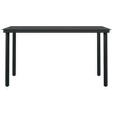 Set da Pranzo da Giardino 5 pz con Cuscini Grigio e Nero