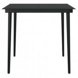 Set da Pranzo da Giardino 5 pz con Cuscini Grigio e Nero