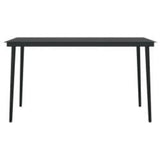 Set da Pranzo da Giardino 5 pz con Cuscini Grigio e Nero