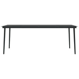 Set da Pranzo da Giardino 7 pz Grigio Scuro