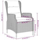 Set da Pranzo da Giardino 7 pz Grigio Scuro