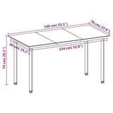Set da Pranzo da Giardino 7 pz con Cuscini Polyrattan e Vetro