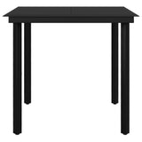 Set da Pranzo da Giardino 5 pz con Cuscini Polyrattan e Vetro